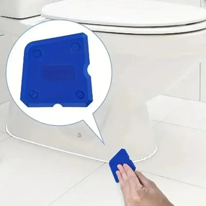 Blue silicone caulking tool from the versatile 4-piece silicone caulking set