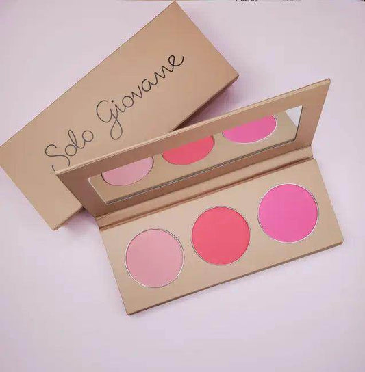 Versatile Blush Palette with Three Shades for Easy Glam - Estalios