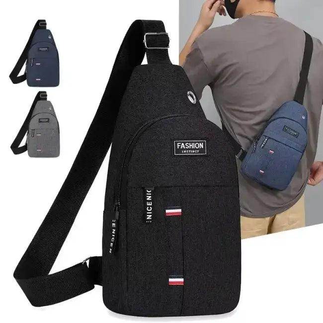 Versatile Gray and Black Sling Bags for Men’s Crossbody Fashion - Estalios