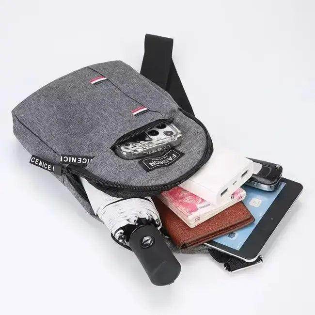 Versatile Gray and Black Sling Bags for Men’s Crossbody Fashion - Estalios