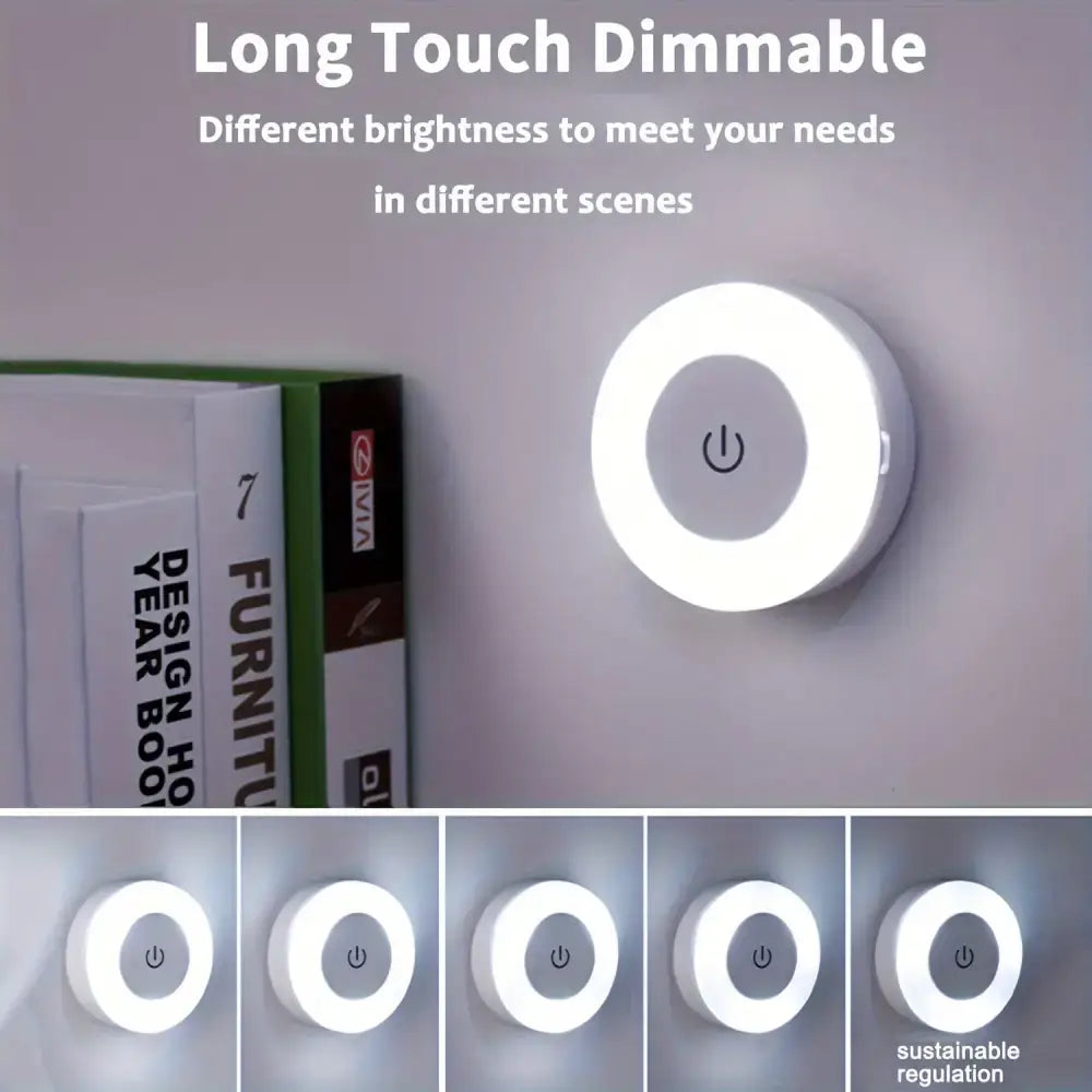 Dimmable touch light for the Versatile LED Touch Night Light with rechargeable lithium battery