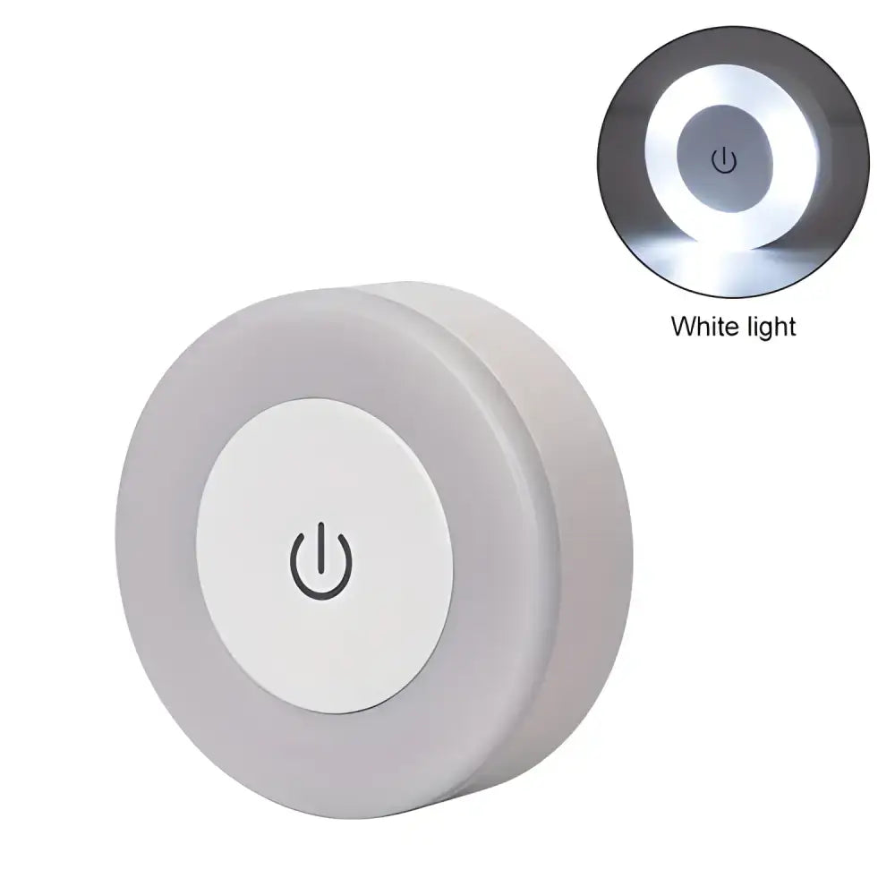 Round rechargeable lithium battery LED Touch Night Light, perfect for any space with versatility