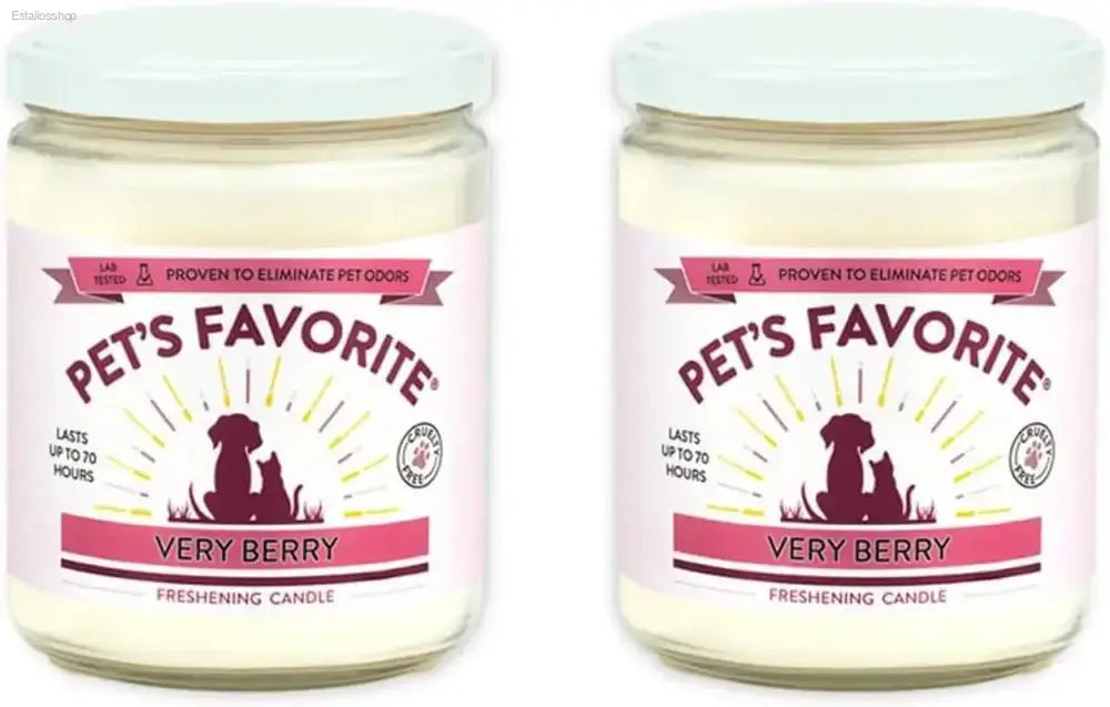 Very Berry Pet Odor Candle with Clean Burning Formula for Pet Lovers - EstaliosShop