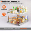 VEVOR 2 Tier Pull Out Cabinet Organizer with Heavy Duty Slide Out Shelves for Kitchen and Bathroom Storage - EstaliosShop