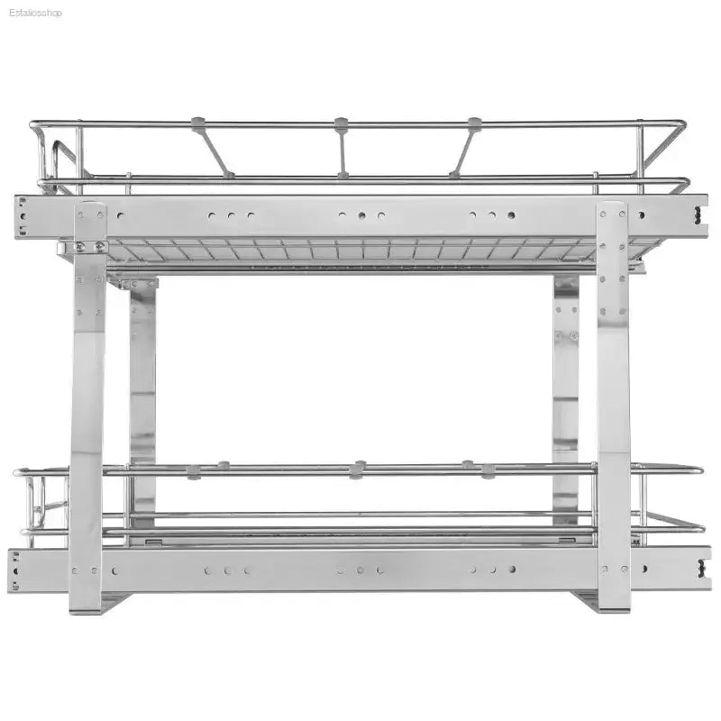 VEVOR 2 Tier Pull Out Cabinet Organizer with Heavy Duty Slide Out Shelves for Kitchen and Bathroom Storage - EstaliosShop