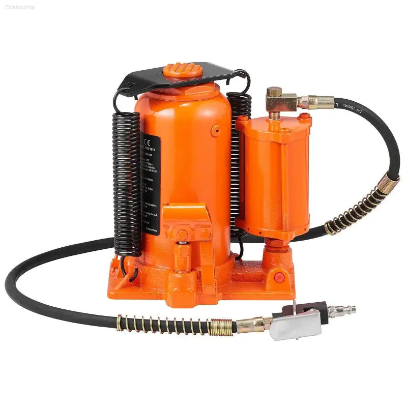VEVOR Air Hydraulic Bottle Jack, 20 Ton/40000 LBS All Welded Bottle Jack, 10.4-19.7 inch Lifting Range, Manual Handle and Air Pump, for Car, Pickup, Truck, RV, Auto Repair, Industrial Engineering - Estalios