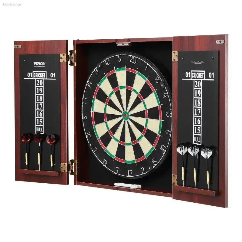 VEVOR Dartboard Cabinet Set with Official Size 18 Inch Dartboard for Recreational and Competitive Players - EstaliosShop