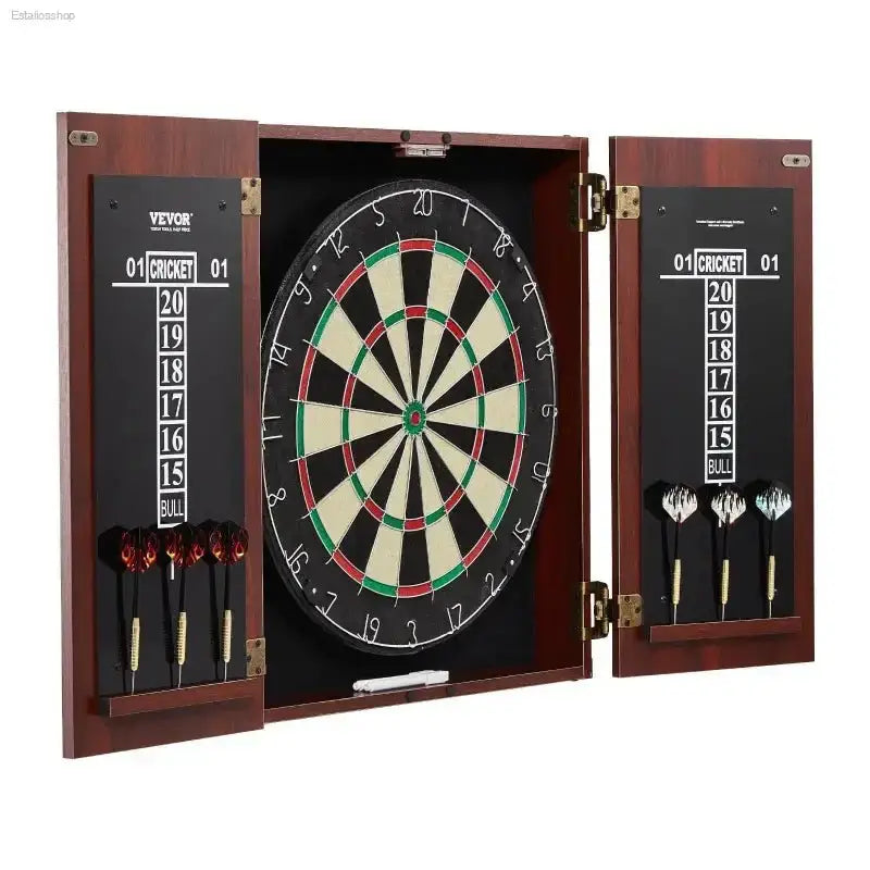 VEVOR Dartboard Cabinet Set with Official Size 18 Inch Dartboard for Recreational and Competitive Players - EstaliosShop