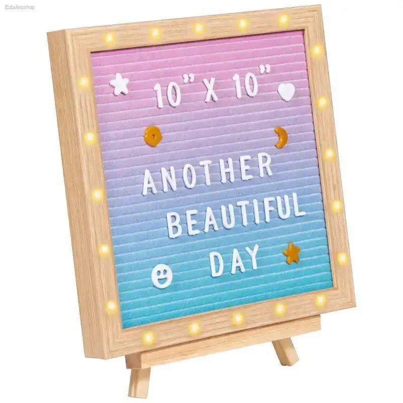 VEVOR Gradient Felt Letter Board with 510 Letters and Built - in LED Lights for Creative Home Announcement Decor - EstaliosShop