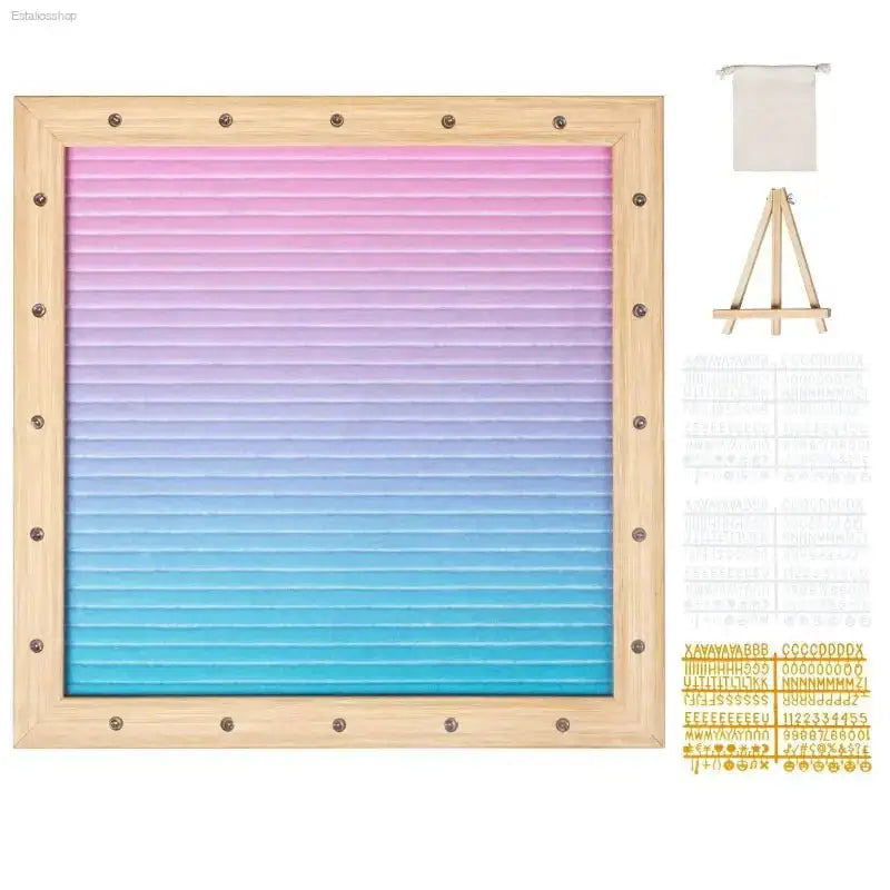 VEVOR Gradient Felt Letter Board with 510 Letters and Built - in LED Lights for Creative Home Announcement Decor - EstaliosShop