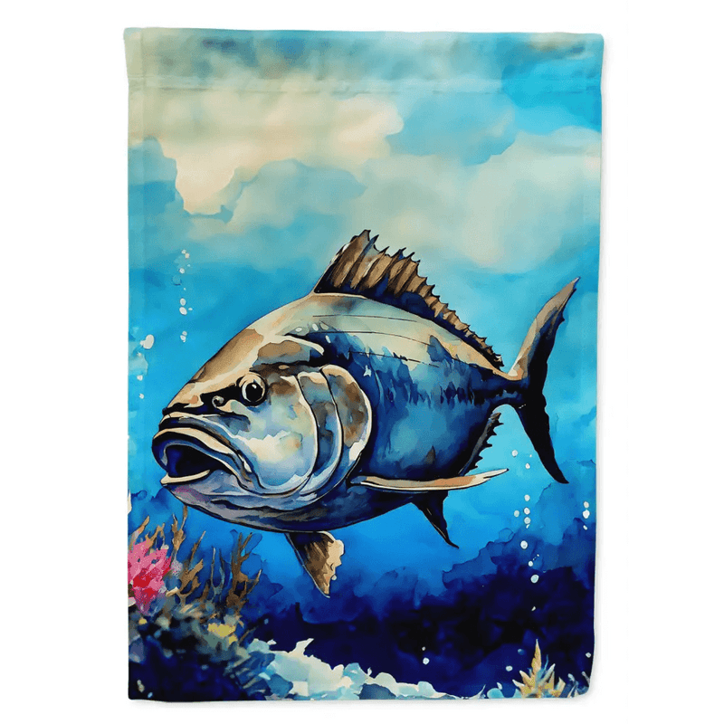 Splashy Watercolor Fish Garden Flag! **product Description:** Brighten your Outdoor Space with this Charming Watercolor Fish Garden Flag! Featuring a Vibrant Watercolor - Estalios