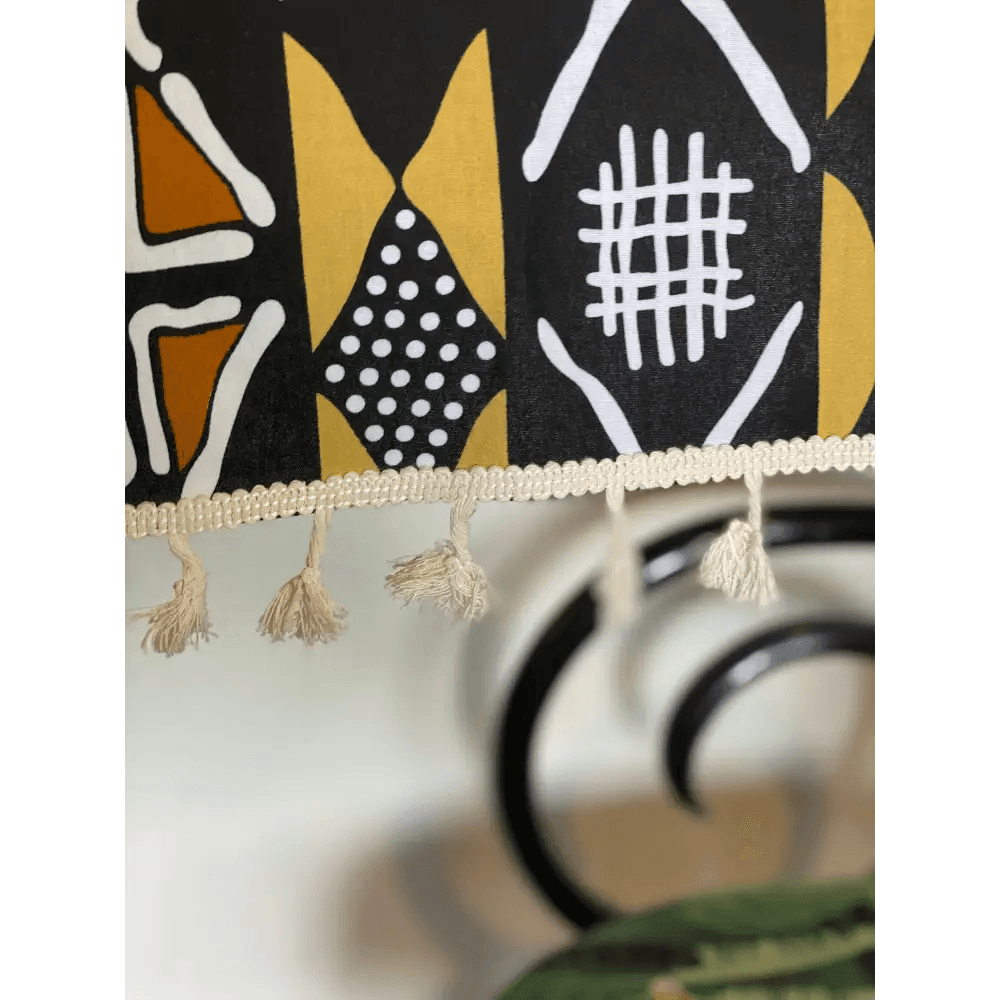 Vibrant Mudcloth Table Runner with Tassel Accent - Estalios