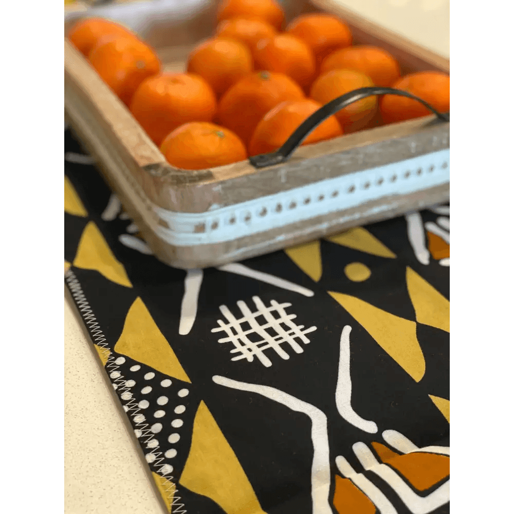 Vibrant Mudcloth Table Runner with Tassel Accent - Estalios
