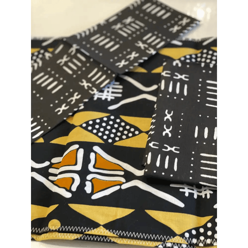 Vibrant Mudcloth Table Runner with Tassel Accent - Estalios