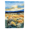 Vibrant Nevada Sagebrush Watercolor House Flag for Yard - Estalios