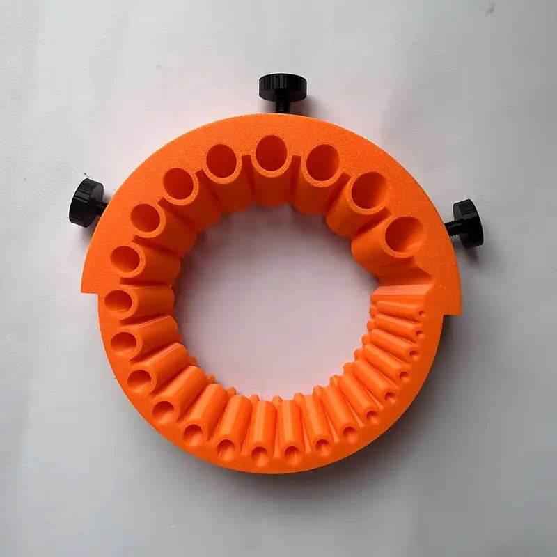 Vibrant Orange Pasta Sharpener and Drill Bit Organizer - Estalios