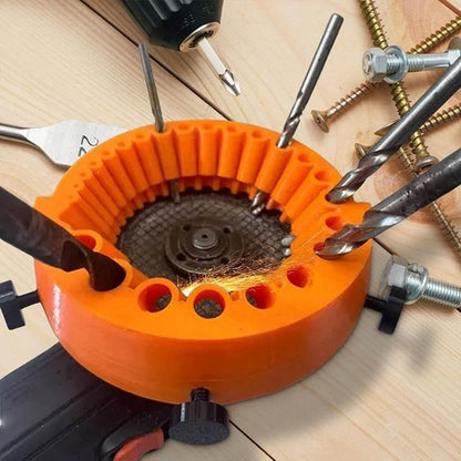 Vibrant Orange Pasta Sharpener and Drill Bit Organizer - Estalios