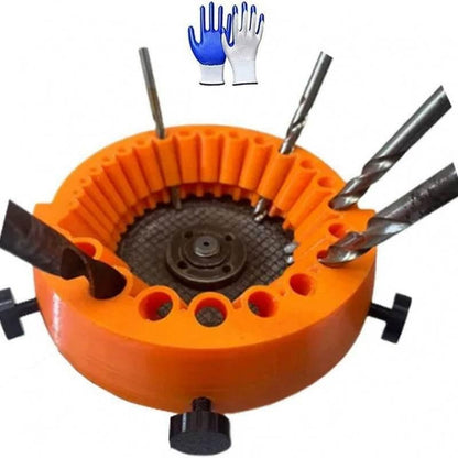 Vibrant Orange Pasta Sharpener and Drill Bit Organizer - Estalios
