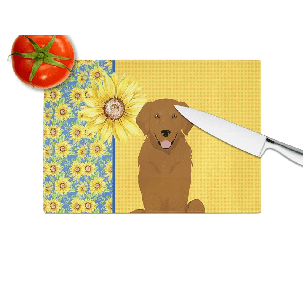 Sunflower Dog Days Cutting Board: Unleash the Joy! Okay, Here's a Product Description for the Sunflower Dog Days Cutting Board: Brighten Up - Estalios