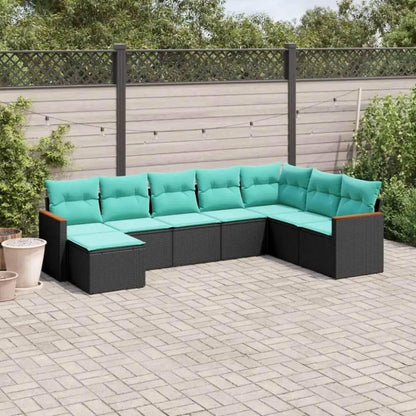 vidaXL 8 Piece Patio Sofa Set with Cushions Comfortable Design - Estalios