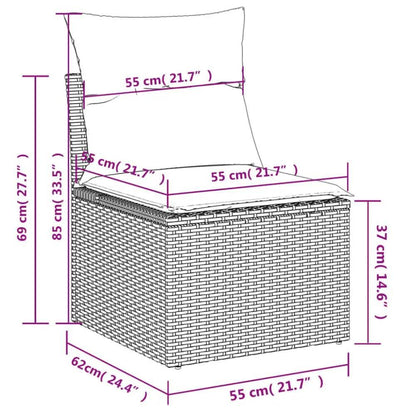 vidaXL 8 Piece Patio Sofa Set with Cushions Comfortable Design - Estalios