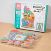 Vibrant Wooden House Blocks Stacking Adventure - Estalios