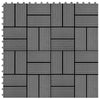 vidaXL 11 pcs Decking Tiles WPC Gray Easy Install Design - Estalios