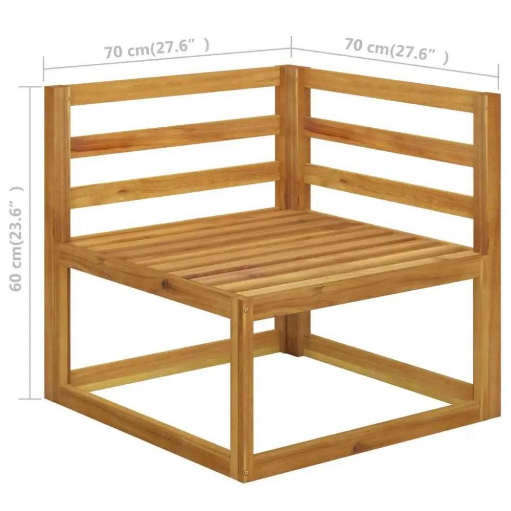 Acacia Wood Sofa Set: White Cushion Bliss! Ready to Transform your Outdoor Space Into a Haven of Relaxation and Style? our Acacia Wood Sofa Set, Complete - Estalios