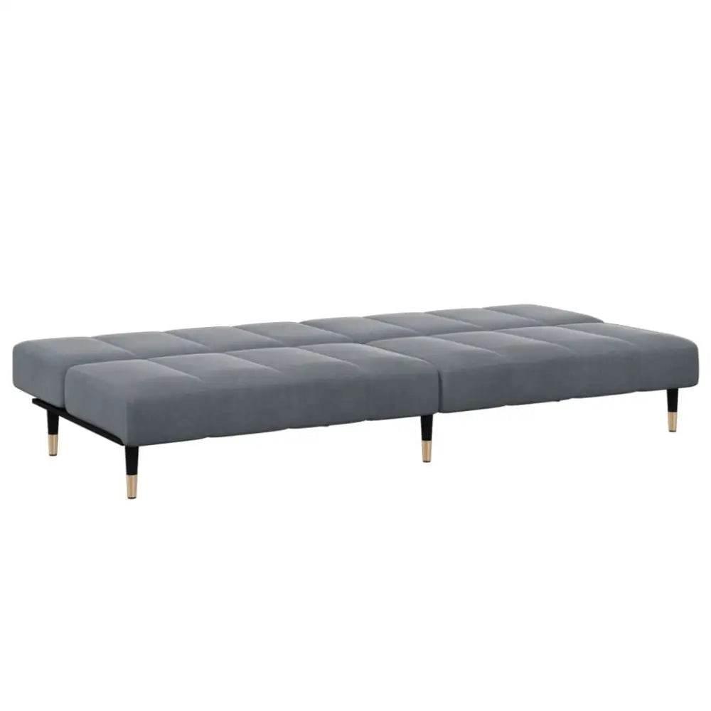 vidaXL Sofa Bed Dark Grey Velvet (100% polyester), wood, metal Compact - Estalios