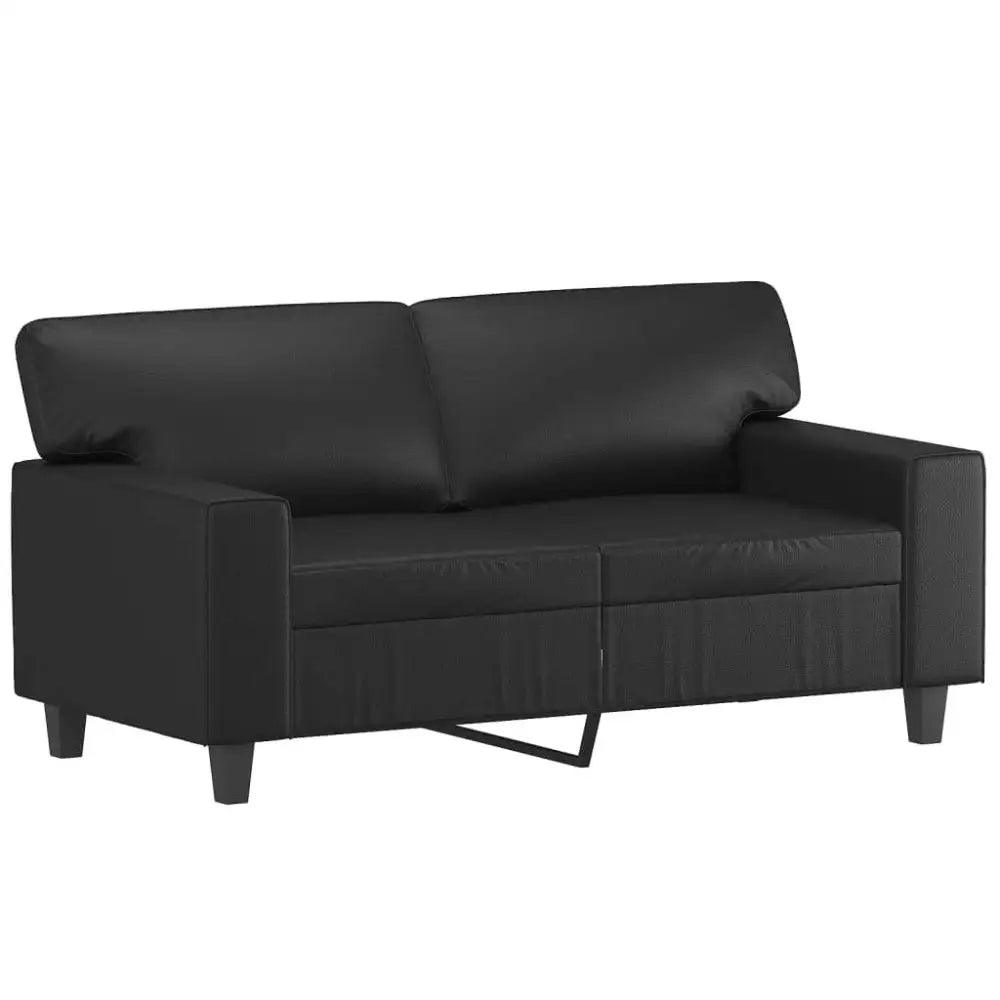 vidaXL 2-seater Sofa Black Faux leather 2-Seater Durable 2-Seater Sofa - Estalios