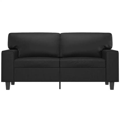vidaXL 2-seater Sofa Black Faux leather 2-Seater Durable 2-Seater Sofa - Estalios