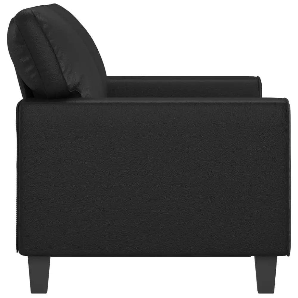 vidaXL 2-seater Sofa Black Faux leather 2-Seater Durable 2-Seater Sofa - Estalios