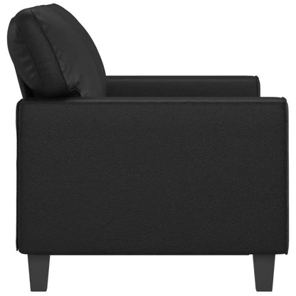 vidaXL 2-seater Sofa Black Faux leather 2-Seater Durable 2-Seater Sofa - Estalios