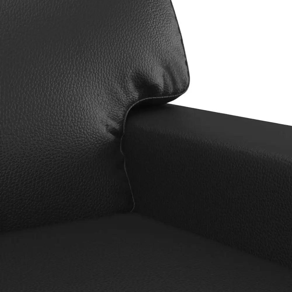 vidaXL 2-seater Sofa Black Faux leather 2-Seater Durable 2-Seater Sofa - Estalios