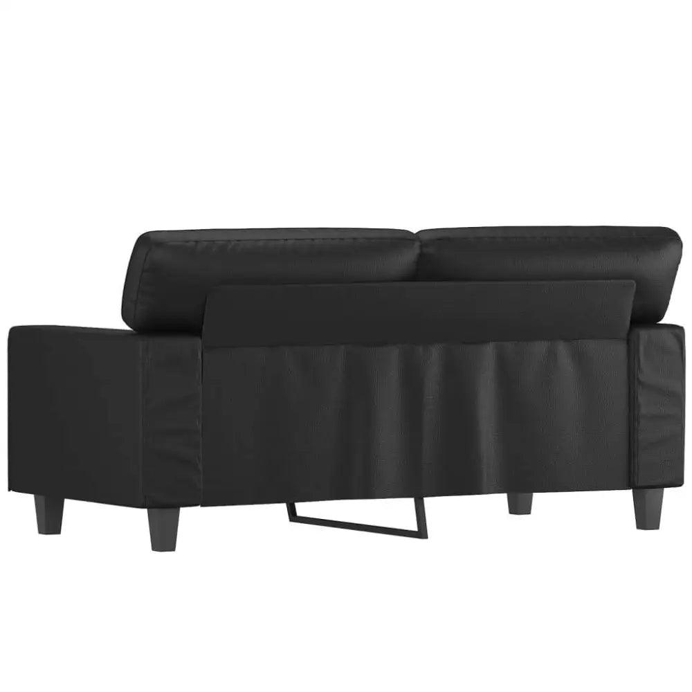 vidaXL 2-seater Sofa Black Faux leather 2-Seater Durable 2-Seater Sofa - Estalios