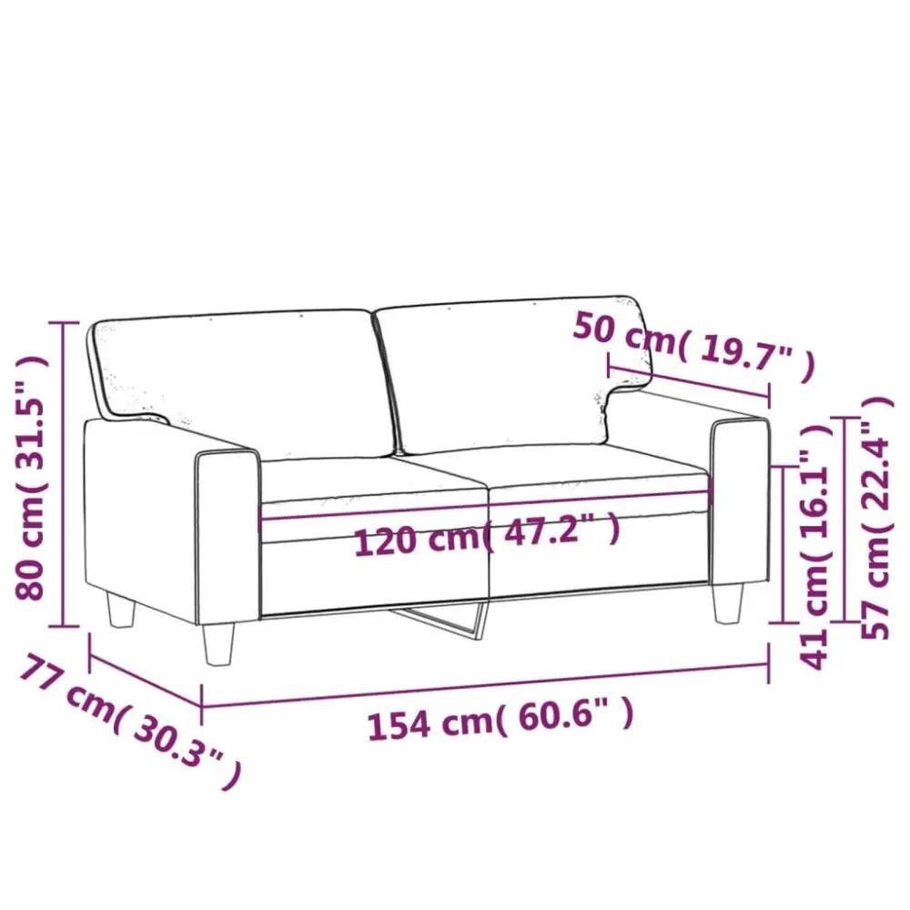 vidaXL 2-seater Sofa Black Faux leather 2-Seater Durable 2-Seater Sofa - Estalios