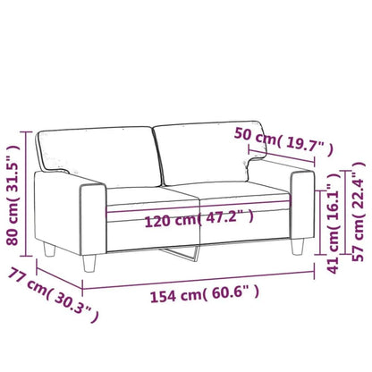 vidaXL 2-seater Sofa Black Faux leather 2-Seater Durable 2-Seater Sofa - Estalios