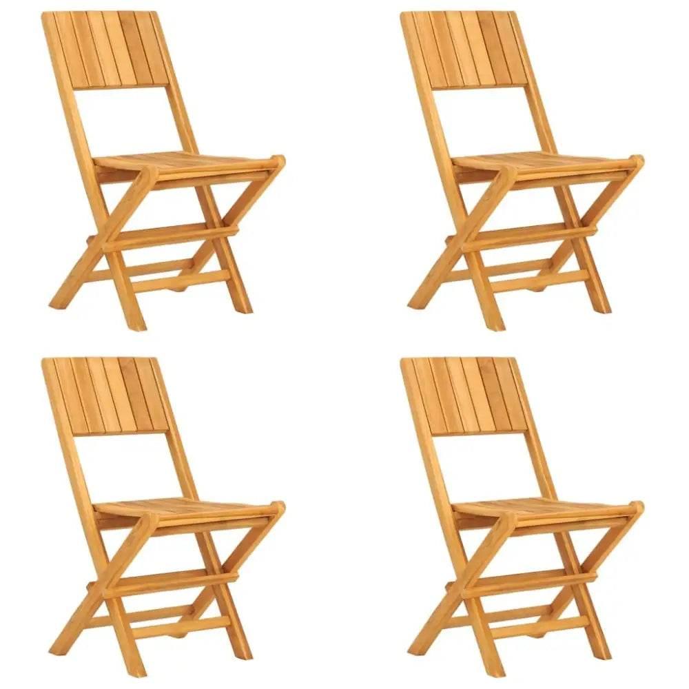 vidaXL Garden Dining Set Teak Brown Solid Teak Wood Standard Foldable - Estalios