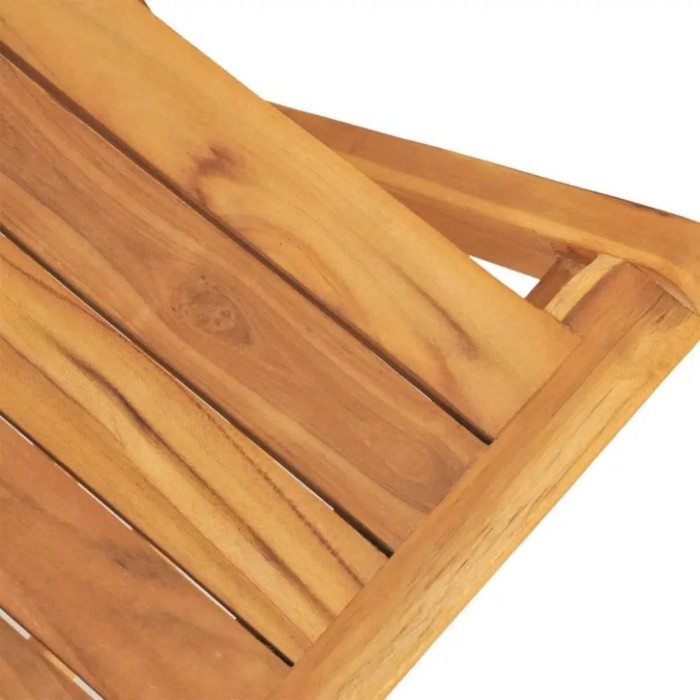 vidaXL Garden Dining Set Teak Brown Solid Teak Wood Standard Foldable - Estalios
