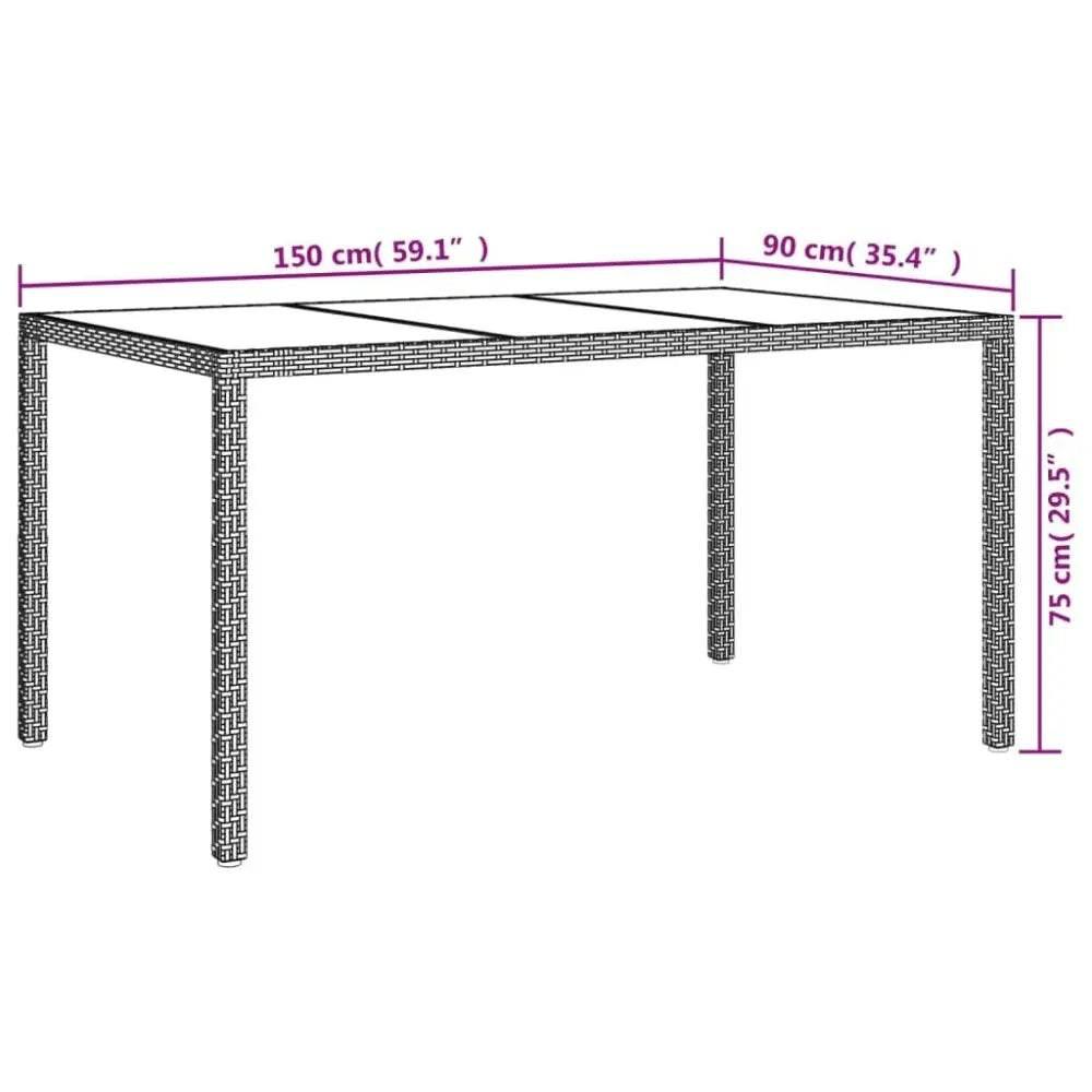vidaXL Patio Dining Set Set of 4 White, Black - Estalios