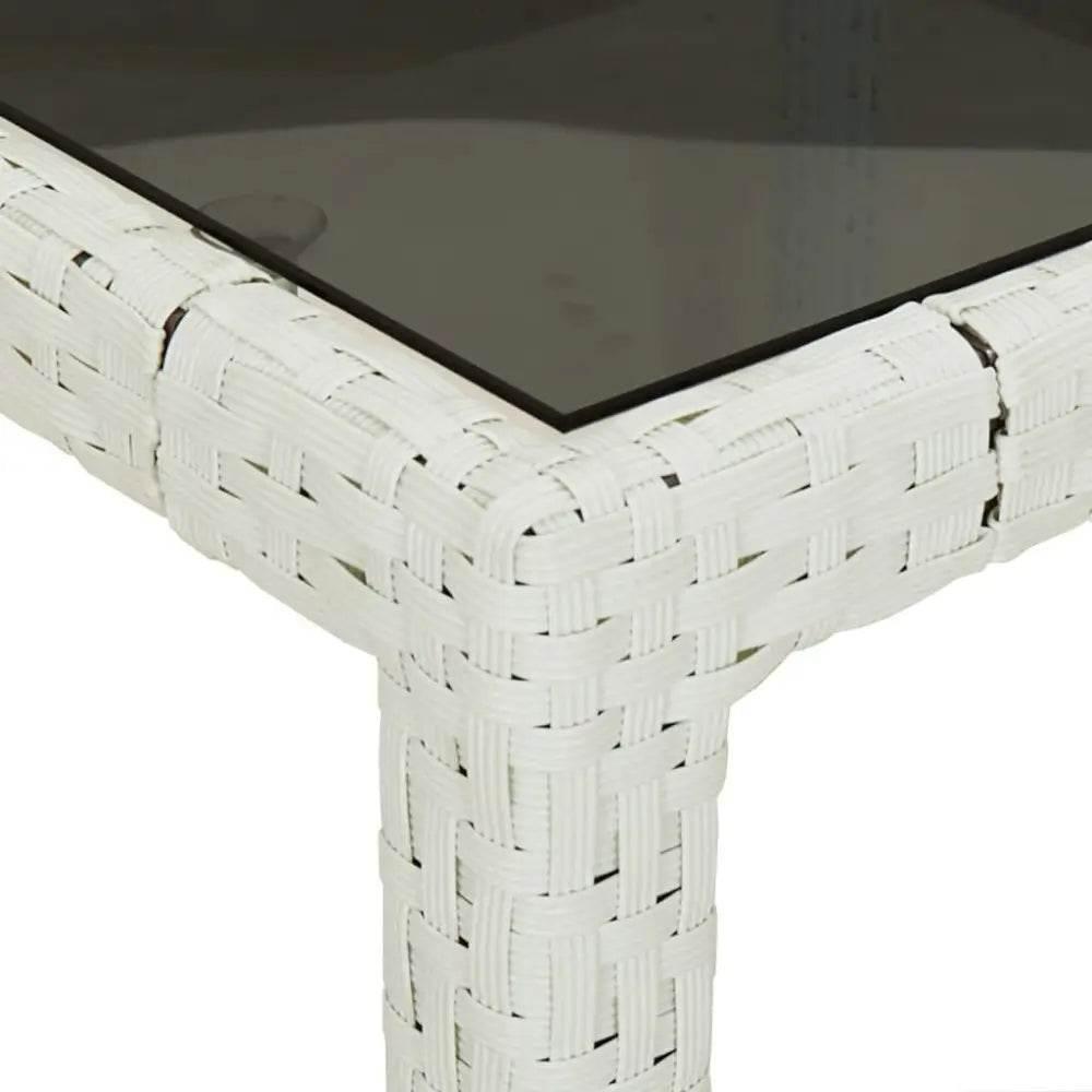 vidaXL Patio Dining Set Set of 4 White, Black - Estalios