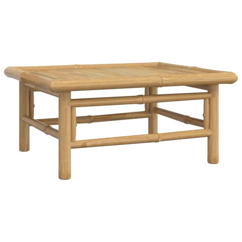 vidaXL Garden Lounge Set Natural Bamboo, Green Bamboo, Polyester Medium - Estalios