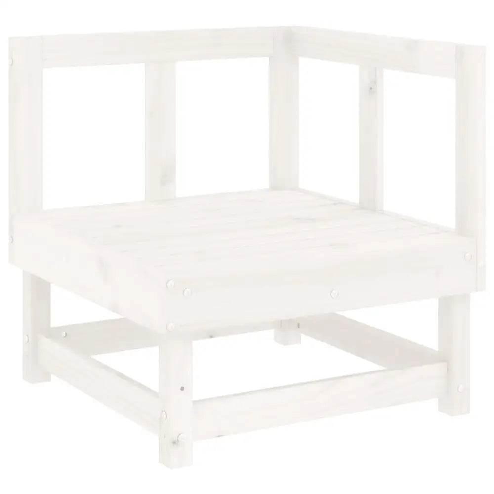 vidaXL Garden Lounge Set White Solid Pine Wood Large Modular - Estalios