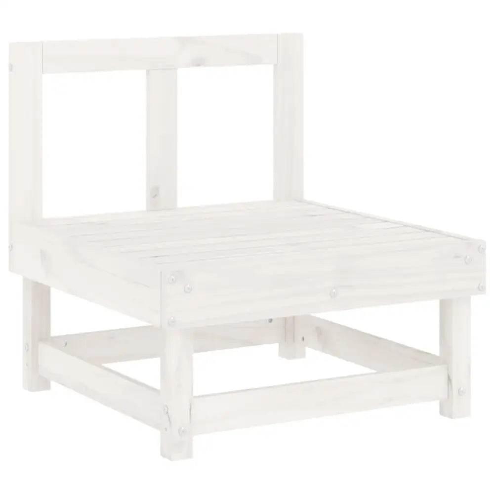 vidaXL Garden Lounge Set White Solid Pine Wood Large Modular - Estalios