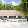 vidaXL Garden Lounge Set White Solid Pine Wood Large Modular - Estalios