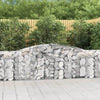 vidaXL Gabion Basket Set of 3 Silver Galvanized iron Large Durable - Estalios