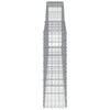 vidaXL Gabion Basket Set of 3 Silver Galvanized iron Large Durable - Estalios