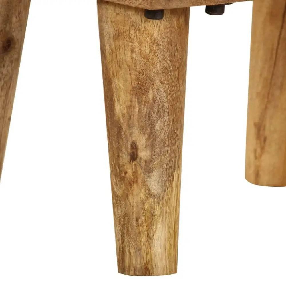 Mango Wood Bedside Cabinet: Discover Nightstand Nirvana! Stylish three-drawer nightstand for an elevated bedroom aesthetic.