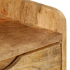 Mango Wood Bedside Cabinet: Discover Nightstand Nirvana! Elevate your space with this stunning three-drawer nightstand.