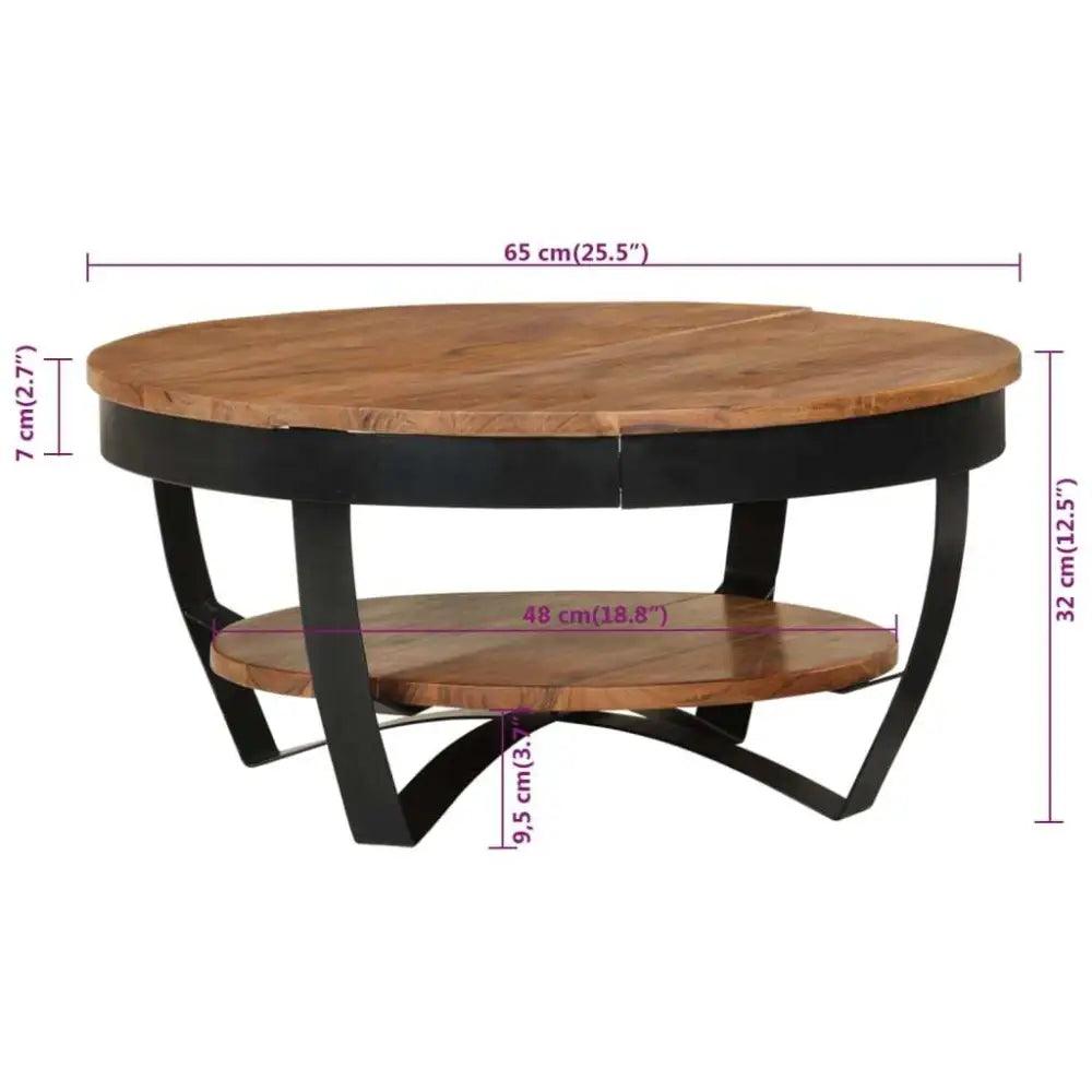 vidaXL Coffee Table Honey brown and black - Estalios